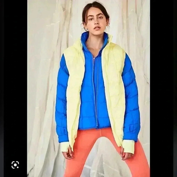 Free People Movement Piper Packable Vest in Acid Lime LIKE NEW - Picture 1 of 8